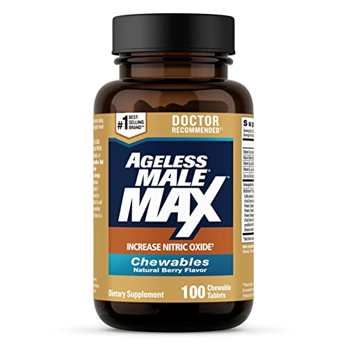 Ageless Male Max Chewable Nitric Oxide Booster Supplement for Men – High Potency New Vitality buy supplements canada