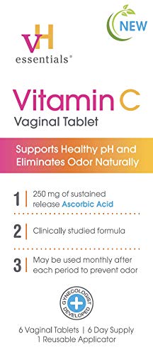 vH essentials Vitamin C Vaginal Tablet | Boric Acid Suppository Alternative | Supports Healthy pH and Eliminates vH essentials buy supplements canada