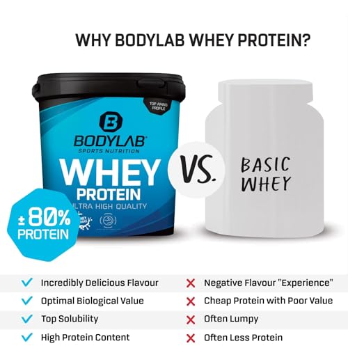 Bodylab24 Whey Protein Powder Milk Chocolate 1kg, Protein-Shake for Your Workout Bodylab24 buy supplements canada