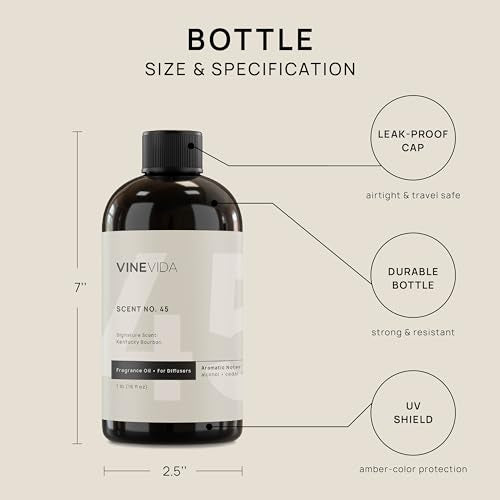 VINEVIDA [16 Fl Oz] Kentucky Bourbon Fragrance Oil for Cold Air Diffusers, Essential Oils for Diffuser Oil VINEVIDA buy supplements canada