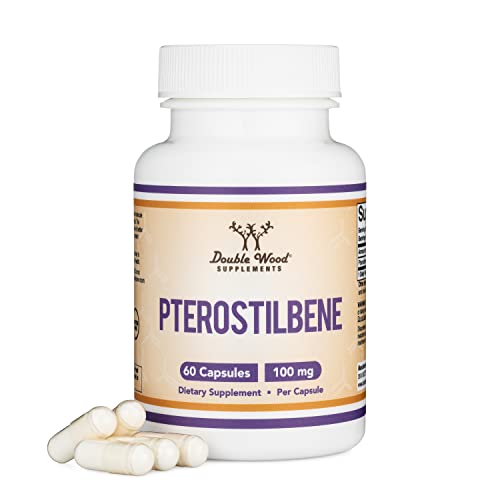 Pterostilbene Supplement 100mg Capsules (Third Party Tested) Manufactured in The USA Double Wood Supplements buy supplements canada