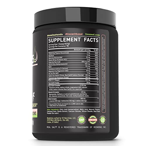 Enhanced Electrolyte Powder (Strawberry Kiwi | 90ct.) Sugar Free + BCAA, B-Vitamins Zeal Naturals buy supplements canada