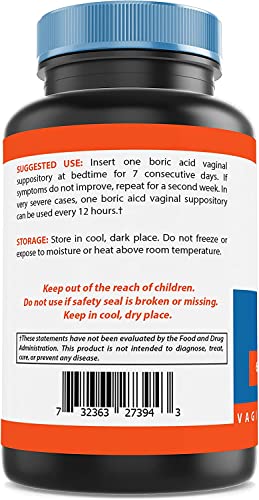 Nova Nutritions Boric Acid Vaginal Suppositories - 100% Pure Made in USA - USP Medical Grade Fine Powder Nova Nutritions buy supplements canada