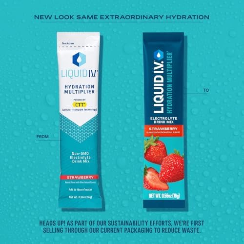 Liquid I.V.® Hydration Multiplier - Strawberry | Electrolyte Powder Drink Mix | 1 Pack (16 Servings) Liquid I.V. buy supplements canada