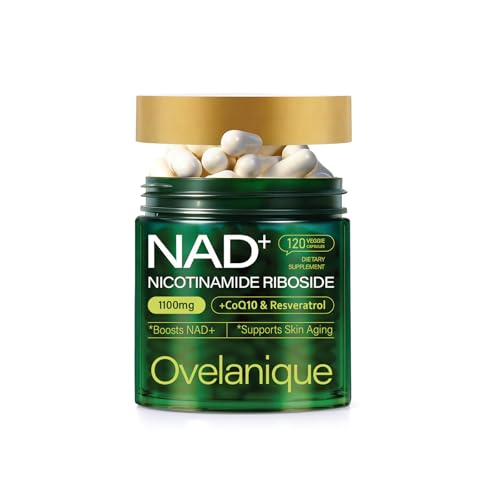 Ovelanique NAD Supplement with Nicotinamide Riboside & Resveratrol |NMNH Supplement Alternative| NAD+ Complex with Quercetin Phytosome & CoQ10 | Liposomal Delivery,120 Capsules(Packaging May Vary) Ovelanique buy supplements canada