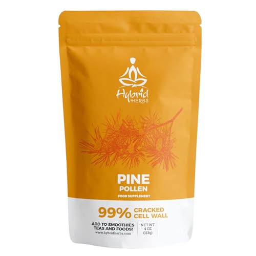 HYBRID HERBS - PINE POLLEN | 99% Cracked Cell Wall Powder | Highly Bioavailable Hybrid Herbs buy supplements canada