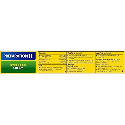 Preparation H Hemorrhoid Symptom Treatment Cream (2 x 1.8 Ounce Tube), Maximum Strength Multi-Symptom Pain Relief with Aloe Preparation H buy supplements canada