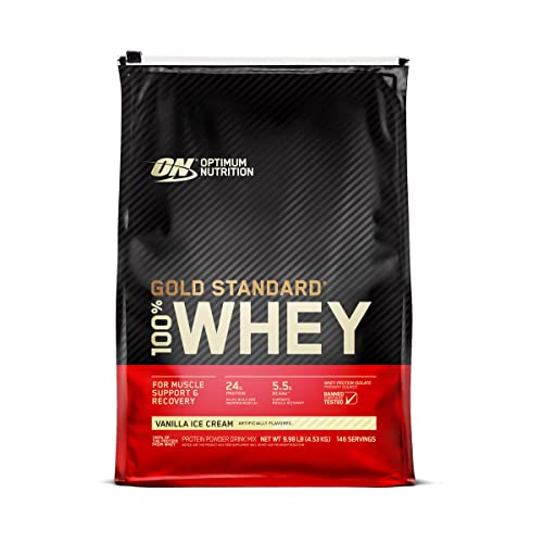 Optimum Nutrition Gold Standard 100% Whey Protein Powder, Vanilla Ice Cream, 10 Pound Optimum Nutrition buy supplements canada