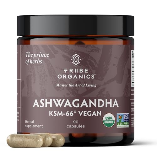 TRIBE ORGANICS Vegan Ashwagandha KSM 66 Pure Organic Root Powder Extract Ayurvedi TRIBE ORGANICS buy supplements canada