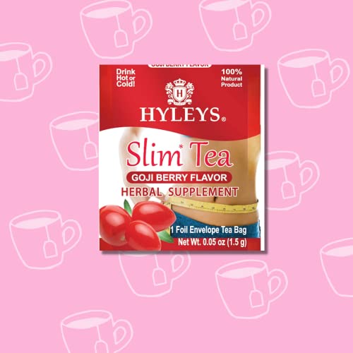 Hyleys Slim Tea Goji Berry Flavor - Weight Loss Herbal Supplement Cleanse and Detox Hyleys Tea buy supplements canada