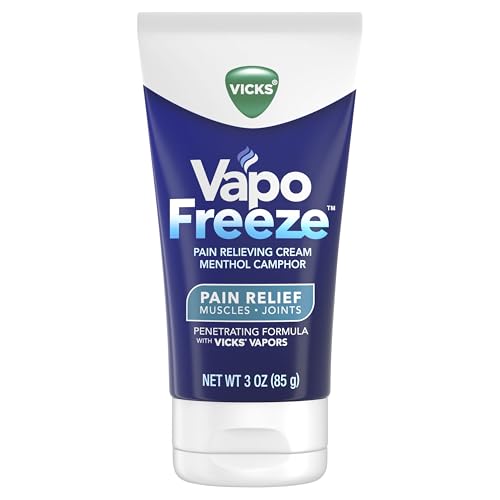 Vicks VapoFreeze Topical Pain Cream 3.0oz, Maximum Strength Menthol+ for Muscle Pain Relief, Joint Pain Relief, Knee Pain Relief, Back Pain Relief, Cream for Pain Relief, Topical Pain Relief Vicks buy supplements canada
