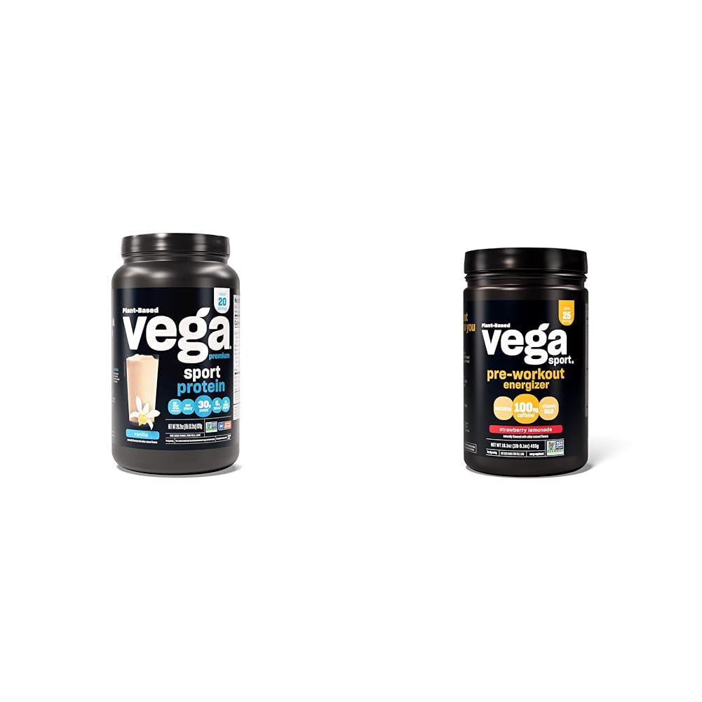 Vega Premium Sport Protein Vanilla Protein Powder, Vegan, Non GMO & Sport Pre-Workout Vega buy supplements canada