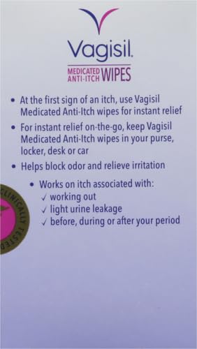 Vagisil Anti-Itch Medicated Feminine Intimate Wipes for Women, Maximum Strength, Gynecologist Tested Vagisil buy supplements canada