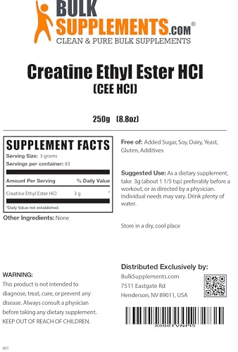 BULKSUPPLEMENTS.COM Creatine Ethyl Ester HCl Powder - Creatine Pre Workout Powder BULKSUPPLEMENTS.COM buy supplements canada