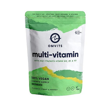 Vegan Multivitamins & Minerals - With High Strength Vitamin B12, D3, K2 & Iron Omvits buy supplements canada