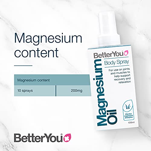 BetterYou Magnesium Oil Body Spray, Pure and Natural Source of Magnesium Chloride BetterYou buy supplements canada