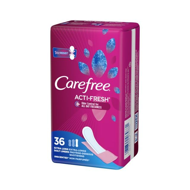 Carefree Liners Extra Long- Pantiliners for Women 36 Count (Pack of 3), Set with Feminine Flushable Msupps.com buy supplements canada