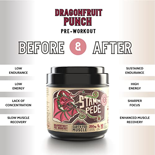Earth Fed Muscle Stammpede DragoFruit Punch Pre Workout, 30 Servings, Boost Energy Earth Fed Muscle buy supplements canada