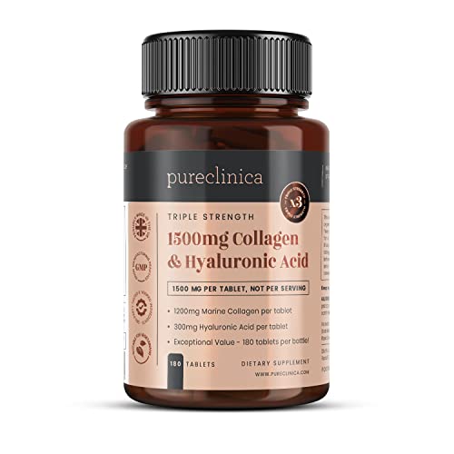 UltraColl Collagen & Hyaluronic Acid 1500mg x 180 Tablets - 6 Months Supply Pureclinica buy supplements canada
