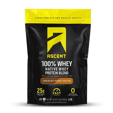 Ascent 100% Whey Protein Powder - Post Workout Whey Protein Isolate, Zero Artificial Ascent buy supplements canada