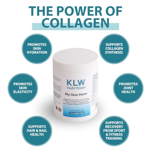 Marine Collagen Powder 10,000mg - with Vitamin C, Zinc, Biotin, Hyaluronic Acid - No fillers, sweeteners or additives KLW Nutrition buy supplements canada