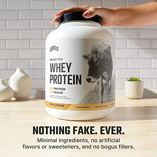 Levels Grass Fed 100% Whey Protein, No Hormones, Vanilla Cinnamon, 5LB Levels Nutrition buy supplements canada