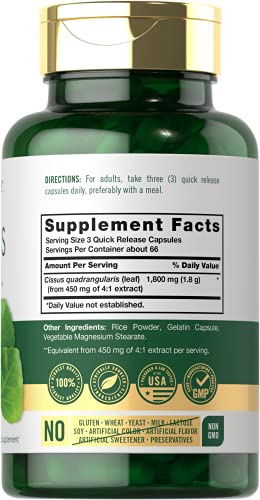 Carlyle Cissus Quadrangularis 1800mg | 200 Capsules | Traditional Herb Extract Carlyle buy supplements canada