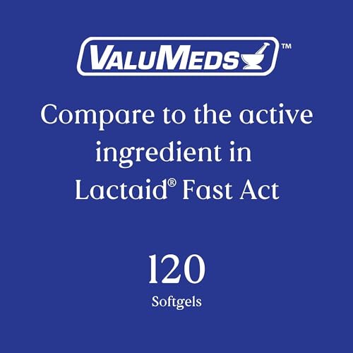 ValuMeds Fast Acting Dairy Relief Lactose Enzymes, 120 Softgels, Help Prevent Gas ValuMeds buy supplements canada