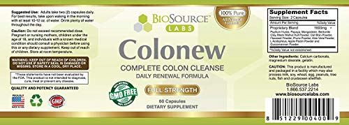 BioSource Labs Colonew Complete Colon Cleanse Natural Detox Supplement for Daily BioSource Labs buy supplements canada