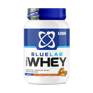 USN Blue Lab Whey Protein Powder: Chocolate Caramel - Whey Protein 2kg - Post-Workout USN buy supplements canada