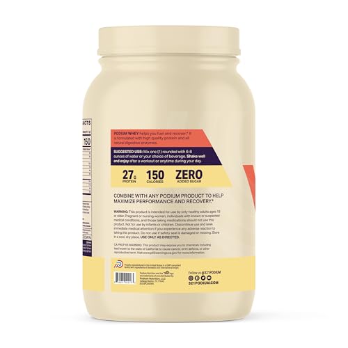 Podium Nutrition, Whey Protein Powder, Peanut Butter Crunch, 22 Servings, 27g of Whey Podium Nutrition buy supplements canada
