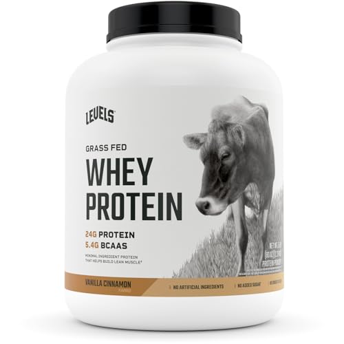 Levels Grass Fed 100% Whey Protein, No Hormones, Vanilla Cinnamon, 5LB Levels Nutrition buy supplements canada