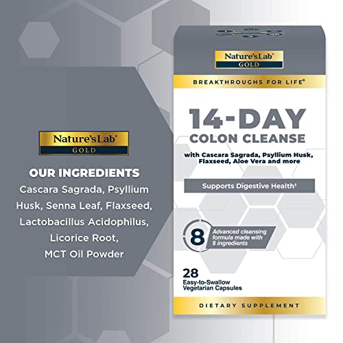 Nature's Lab Gold 14 Day Colon Cleanse* - Blend of Probiotics, Fiber, Flavonoids Nature's Lab buy supplements canada