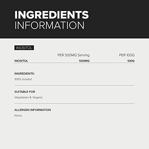 Bulk Pure Inositol Powder, 100 g, Packaging May Vary Bulk buy supplements canada