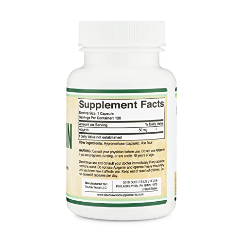 Apigenin Supplement - 50mg per Capsule, 120 Count (Powerful Bioflavonoid Found Double Wood Supplements buy supplements canada