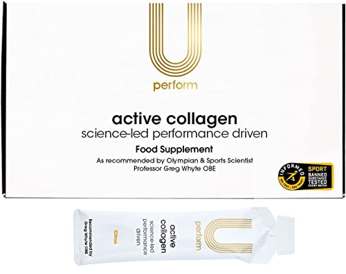 U Perform - Sports Muscle Recovery Supplement - High Protein Liquid Collagen Drink - Great for Joints Repair - Citrus Tasting and Natural Ingredients Based (8000mg) (14 sachets) U Perform buy supplements canada