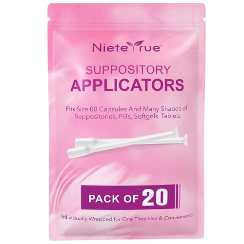 Nieteyrue 20-Packs Suppository Applicators for Women, Disposable, Individually Wrapped Nieteyrue buy supplements canada