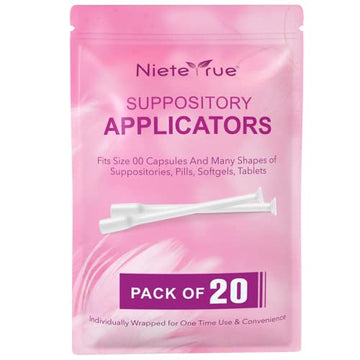 Nieteyrue 20-Packs Suppository Applicators for Women, Disposable, Individually Wrapped Nieteyrue buy supplements canada