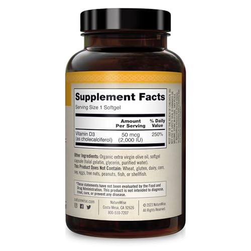 NatureWise Vitamin D3 2000iu (50 mcg) Healthy Muscle Function, and Immune Support NatureWise buy supplements canada