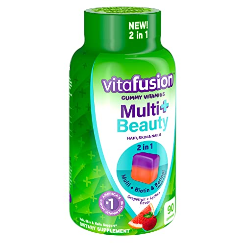 Vitafusion Multivitamin Plus Beauty – 2-in-1 Benefits – Adult Gummy with Hair, Skin & Nails Vitafusion buy supplements canada