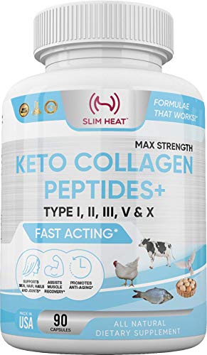 Slim Heat Multi Collagen Complex - Type I, II, III, V, X - Healthy Hair, Nails and Joints Slim Heat buy supplements canada