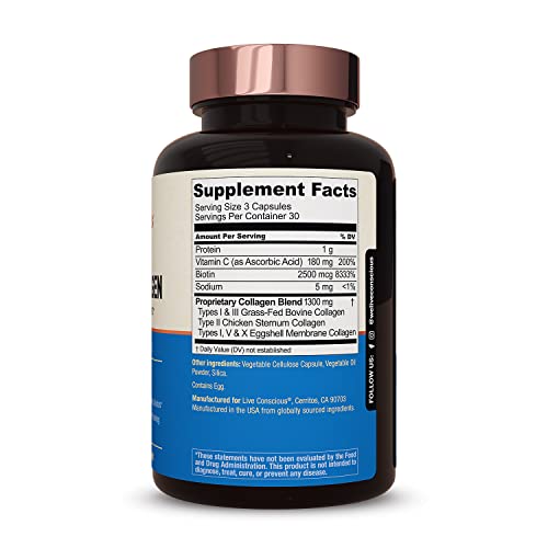 Live Conscious Beyond Collagen Multi Collagen Capsules - Types I, II, III, V & X Live Conscious buy supplements canada