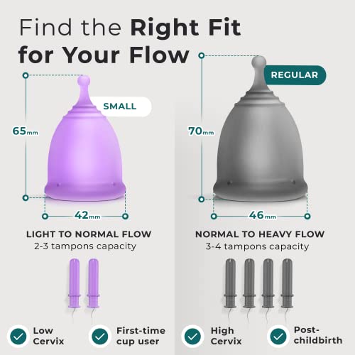 Ecoblossom Complete Menstrual Cup Kit - Small & Large Reusable Period Cups, Silicone Sterilizer EcoBlossom buy supplements canada