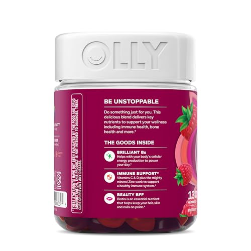OLLY Women's Daily Multivitamin Gummy, Vitamins A, D, C, E, Biotin, Folic Acid, Adult Chewable Vitamin OLLY buy supplements canada