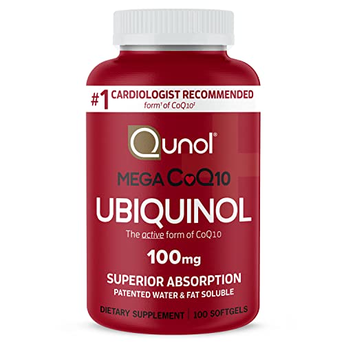Qunol Mega Ubiquinol 100mg CoQ10, Superior Absorption, Patented Water and Fat Soluble Qunol buy supplements canada