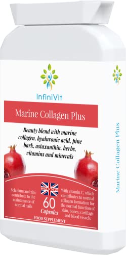 InfiniVit Marine Collagen Plus Blend Capsules - Hair Growth Enhancer with Enriched Vitamin C and Vitamin E InfiniVit buy supplements canada