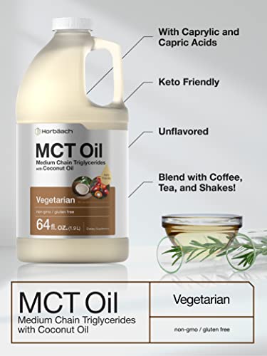 MCT Oil 64 oz | 100% Pure | Blends with Coffee, Tea, Juice and Liquids | Value Size Unflavo Horbäach buy supplements canada