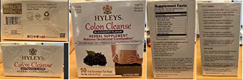 Hyleys Colon Cleanse Tea Blackberry Flavor - 50 Tea Bags (6 Pack - 300 Tea Bags Total) HYLEYS buy supplements canada