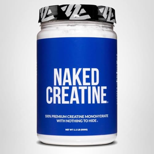 NAKED Pure Micronized Creatine Monohydrate Powder - NSF Certified, Unflavored, 500g, 1.1lb Bulk - Vegan, Non-GMO, Gluten-Free, Soy-Free NAKED buy supplements canada