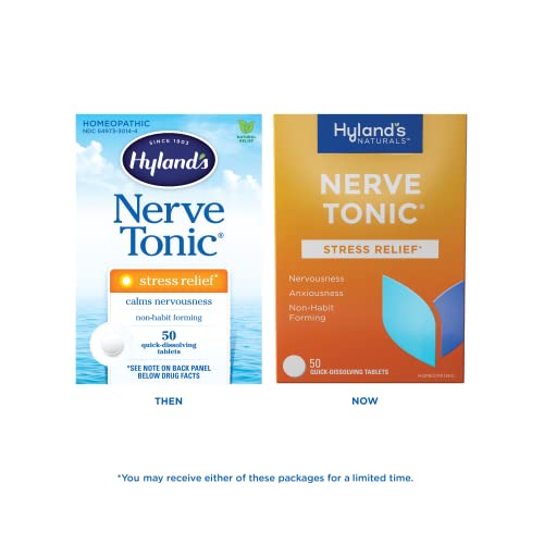 Hyland's Naturals Nerve Tonic Stress Relief Tablets, Natural Relief of Restlessness, Nervousness Hyland's buy supplements canada